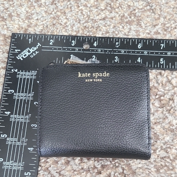 NWOT Kate Spade Black Pebbled Leather Wallet - Picture 6 of 8